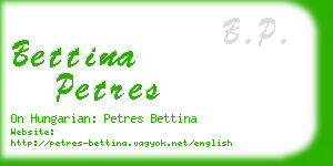 bettina petres business card